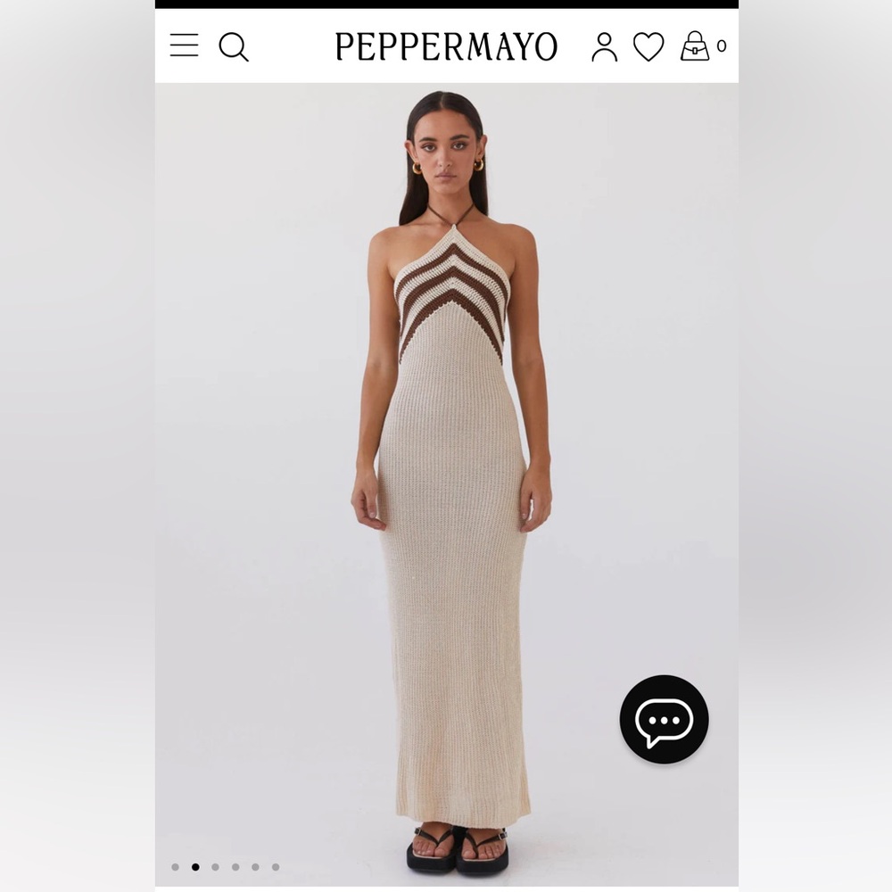 NWT Peppermayo Masterpiece Knit Maxi Dress - Tiramisu